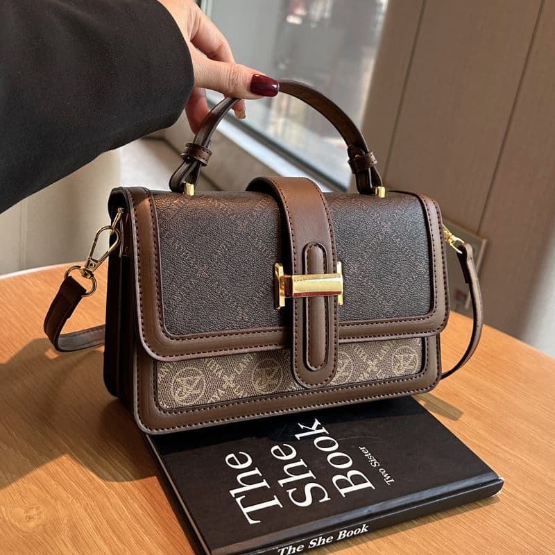 G5U Premium Textured Small Bag for Women 2025 New French Vintage Print Shoulder Bag Handheld Crossbody Mini