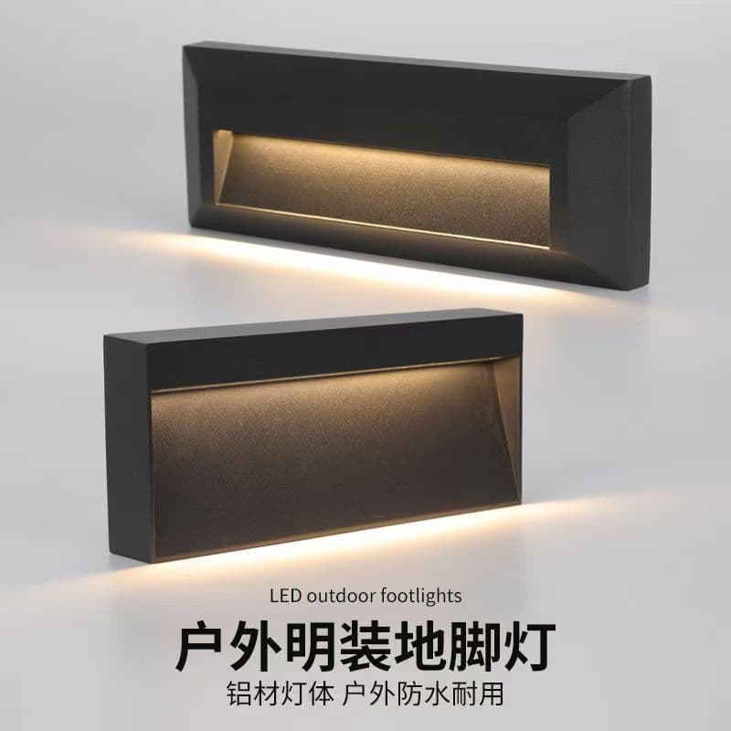 Surface-mounted baseboard lights, step lights, outdoor waterproof skirting lights, stairwell side wall lights, garage ramp lights (no drilling required).