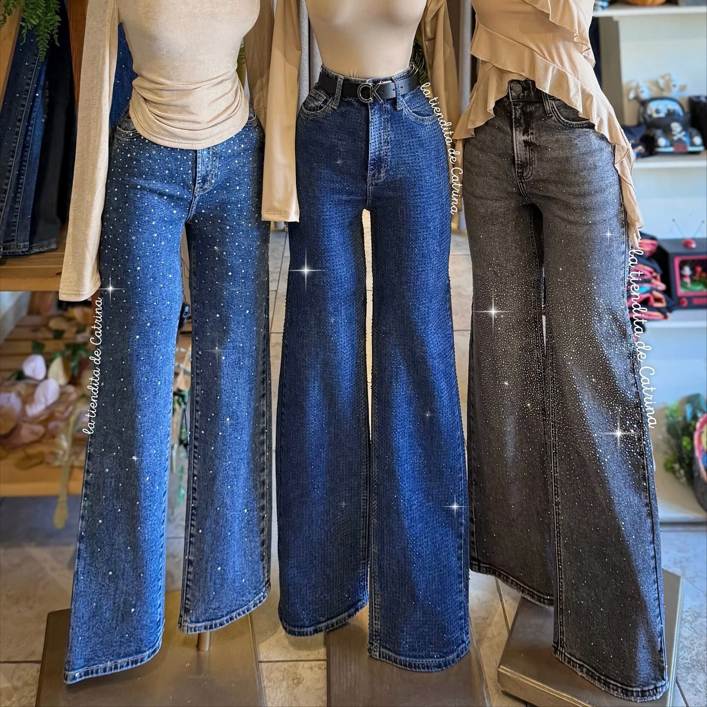 Ladies Jeans Women's American-Style Wide-Leg Pants Loose Trousers Boyfriend Jeans