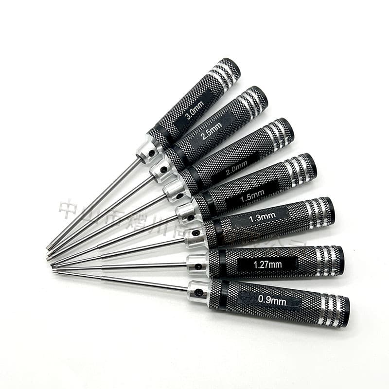 Car model/RC model specialized assembly and maintenance tools, precision high-speed steel hexagonal internal hex screwdriver set.