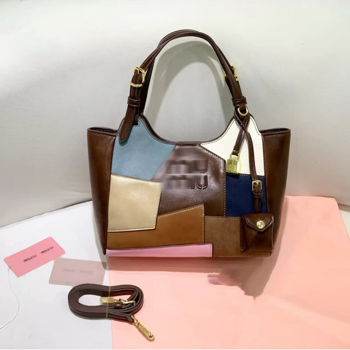Miu-Style Cross-Border Women's Versatile Handbag, Winter 2026 Matte Casual Tote Bag Miu