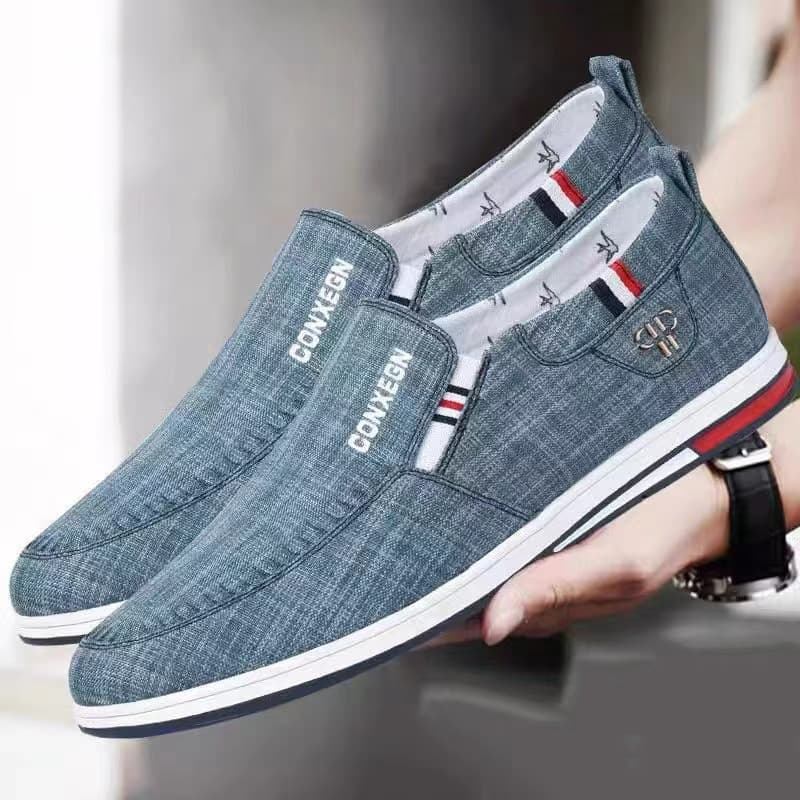Men's Spring 2021 Old Beijing Cloth Shoes, Anti-Odor Loafer Canvas Shoes, Versatile Casual Slip-On Shoes