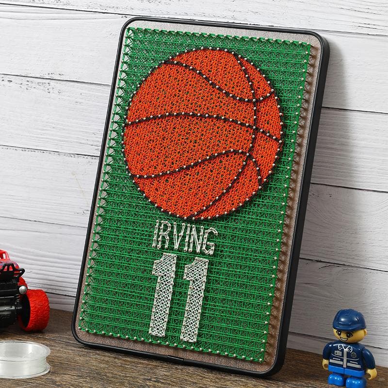 DIY Nail String Art 3D Basketball NBA Kobe Football Display Stand Boyfriend Digital Gift