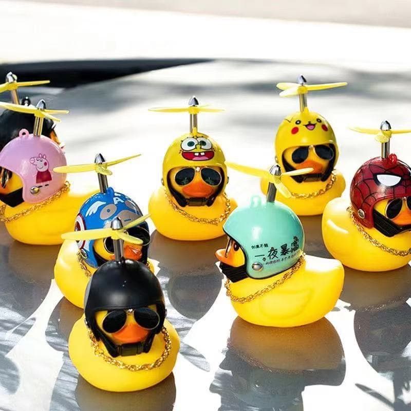 Bicycle, electric vehicle, broken wind duck, car-mounted little yellow duck, social duck ornament, turbo duck, fashionable, cute, simple and cute