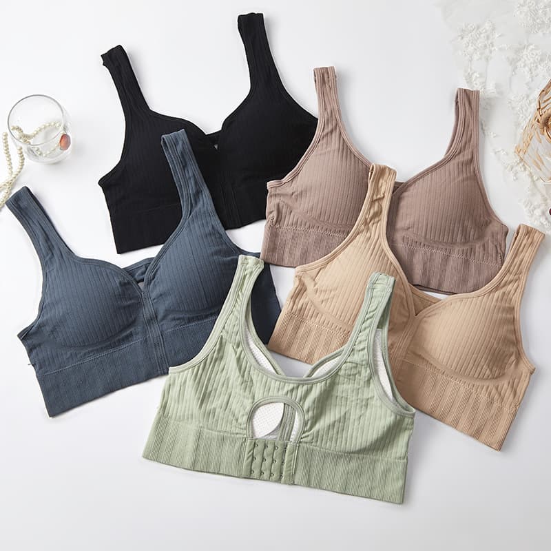 Women's sports bra push-up shock-proof running anti-sagging large size beautiful back bra without rims yoga tube top vest for women