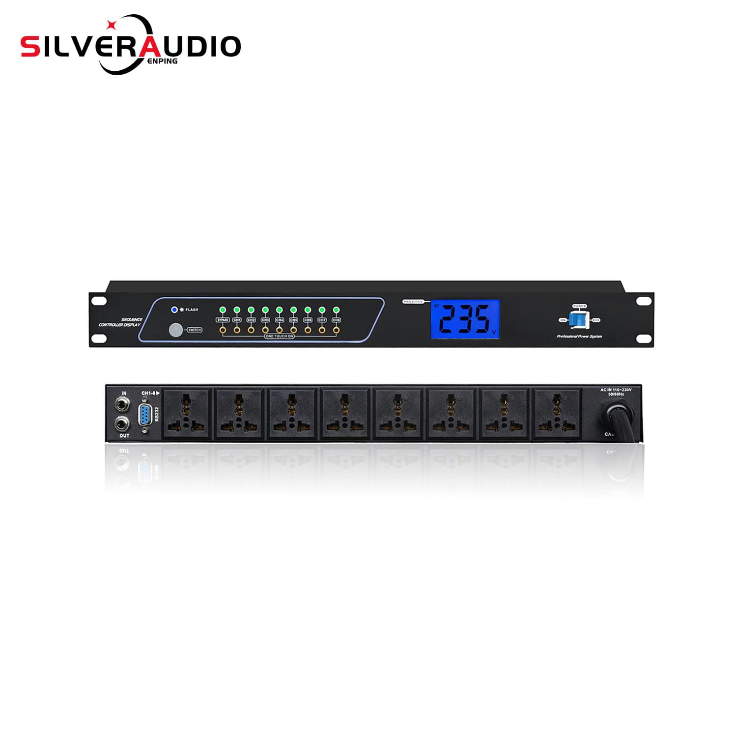 GAX-8008 Professional Intelligent 8-Channel Power Sequencer with RS232 COM Interface Peripheral Equipment Sequencer
