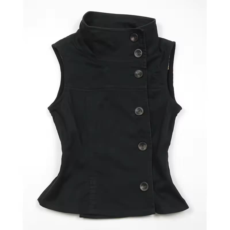 Foreign trade new style European and American design sexy hot girl high collar sleeveless vest versatile bottoming women's tops