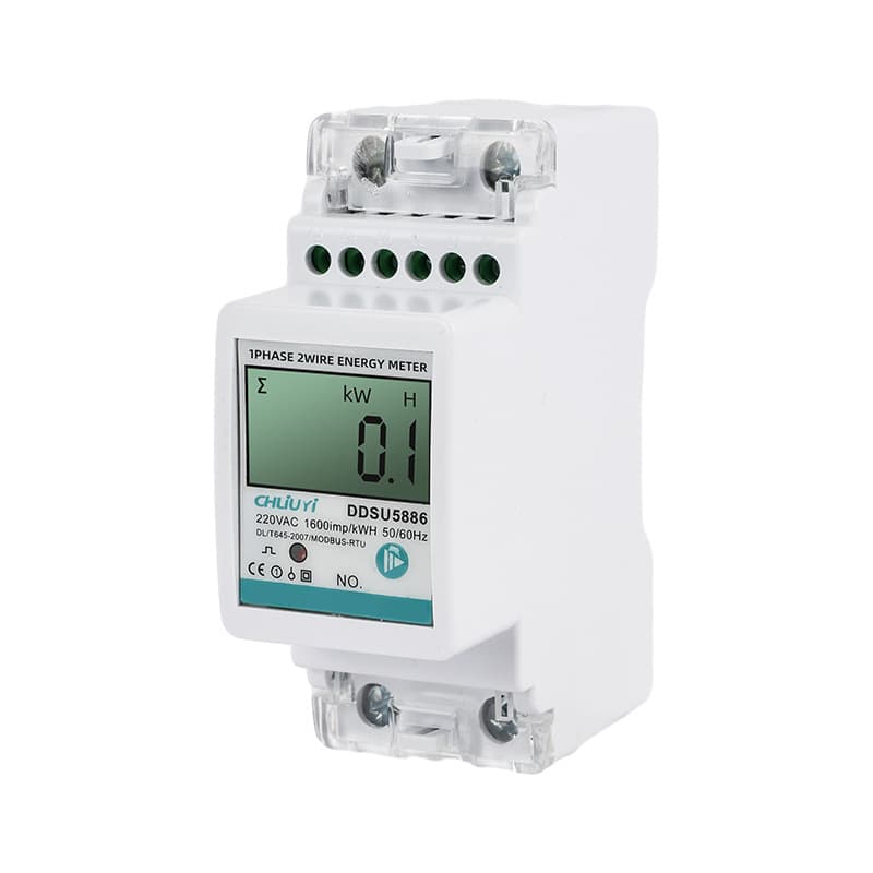 Processing and customization of English 2P remote electricity meter 485 communication clear photovoltaic multi-function instrument smart electricity meter