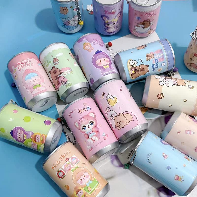 Cute Creative Bucket Wet Wipes Student Portable Mini Wet Tissue Canister Disposable Hand and Mouth Cleaning Wet Wipes