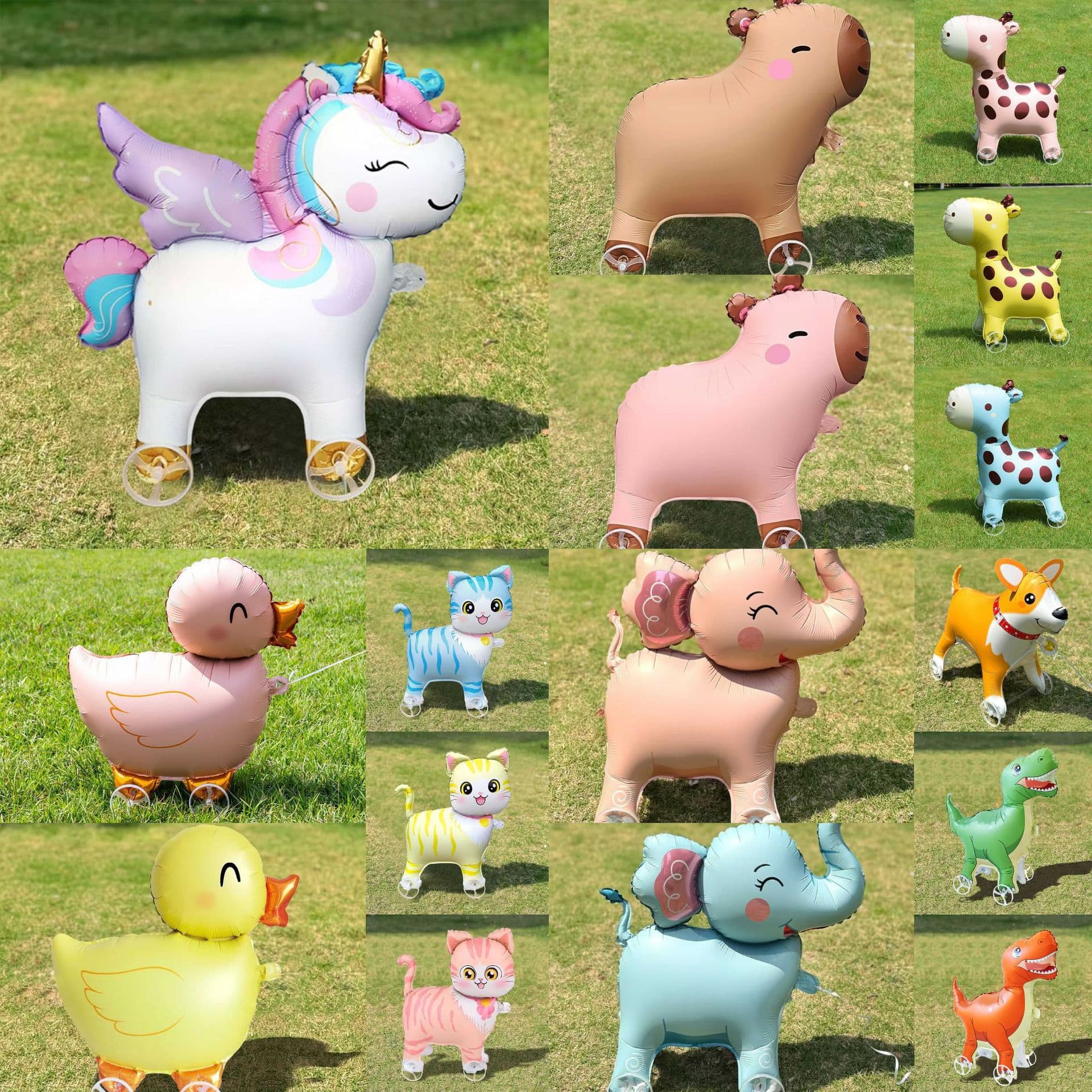Animals walking with balloons walking walking inflatable puppy standing cartoon shape pet balloon luminous decoration