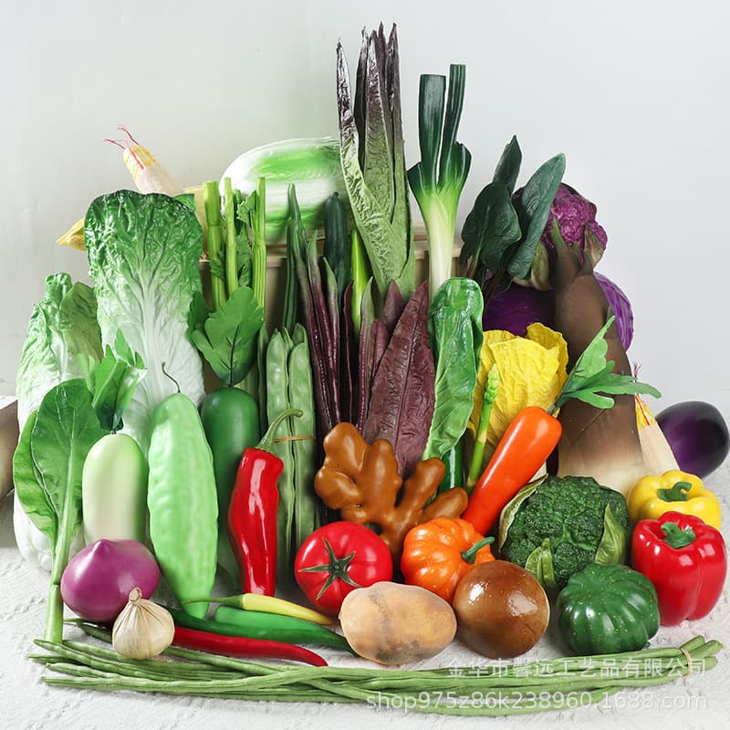 Simulated Vegetable Model Foam Fake Cabbage, Greens, Potato, Onion, Tomato, Pepper, Lotus Root, Early Childhood Cognitive Teaching Aids