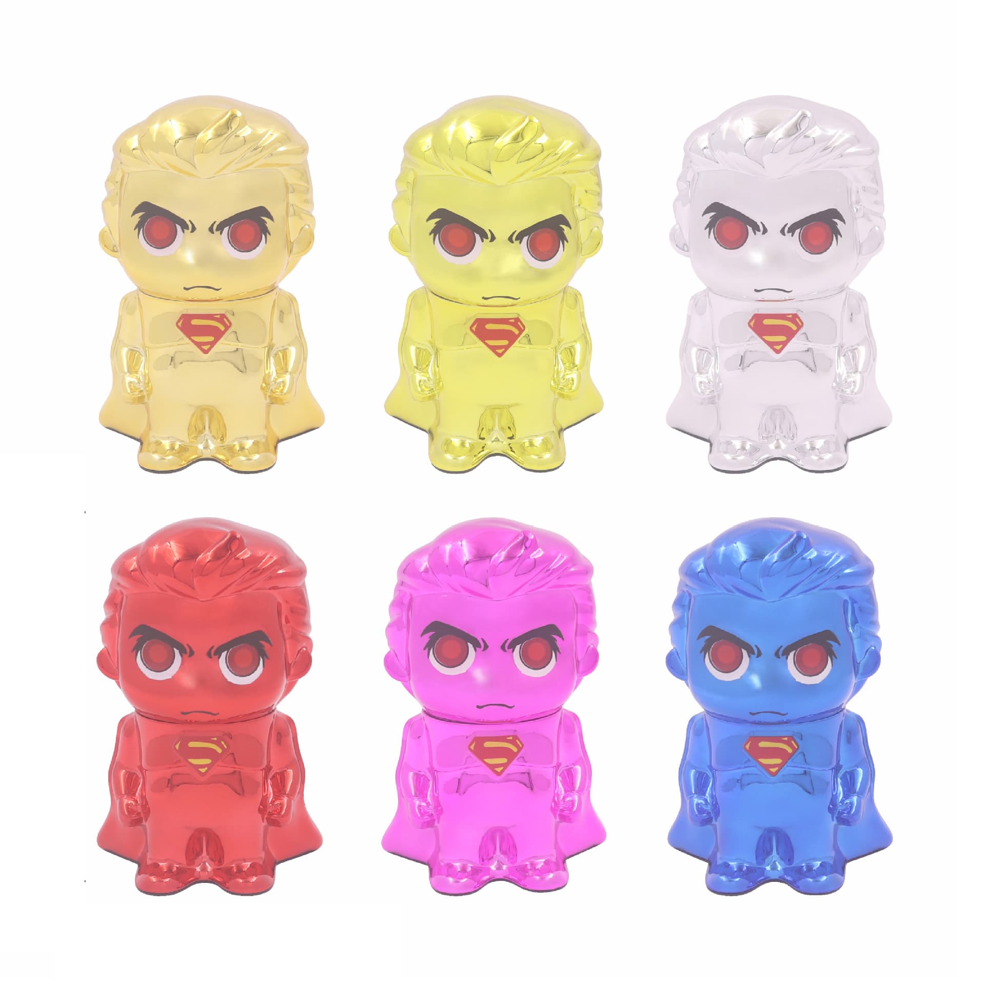 Cross-border new cartoon cigarette grinder electroplated color Superman cigarette grinder Batman v Superman cigarette grinder box