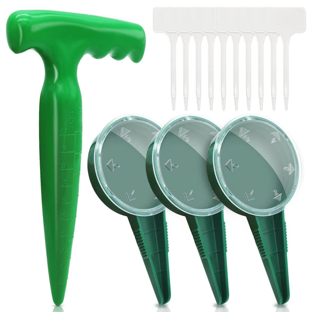 Green seeder 5-speed adjustable gardening tool set gardening plastic hole digging seedling hole punch cross-border new product