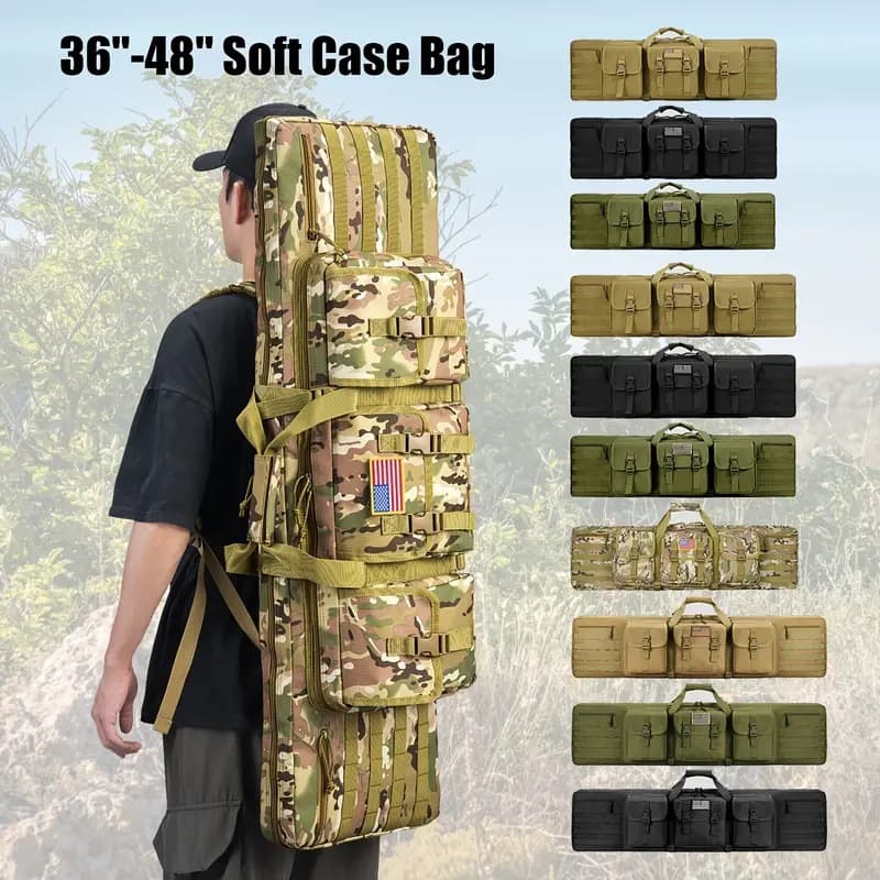Amazon Explosions 47 Inch 136 Pack CS Tactical Camouflage Hunting 1.2 m Fishing Bag Multifunctional Fishing Gear Bag