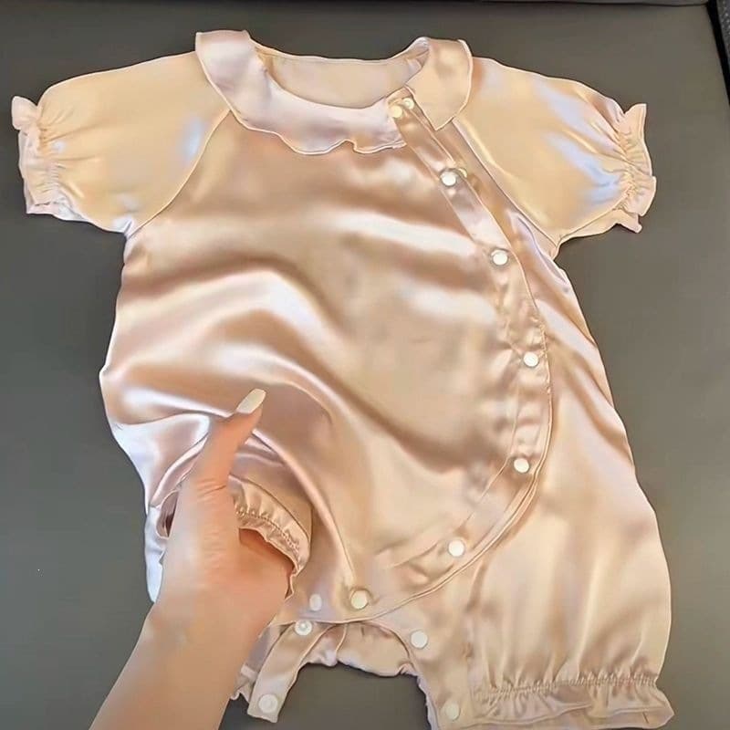 Full-month baby clothes summer thin style casual infant short-sleeved crawl clothes Internet celebrity baby summer jumpsuit