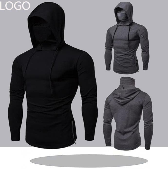 Amazon Wholesale Spring Summer Thin Fitness Apparel Men's Peripheral Hoodie Long Sleeve T-Shirt Custom Logo Printing