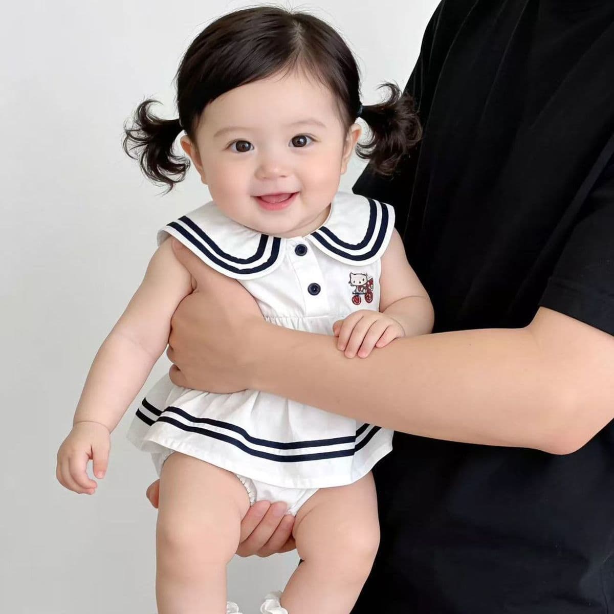 Spring Sweet Dress for Baby Girls, Infant Romper Princess Dress, 1st Birthday Party Outfit with Bodysuit