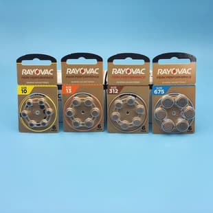 Imported Rayovac Hearing Aid Battery 1.45V Button A13 A10 A312 A675 Zinc Air Original