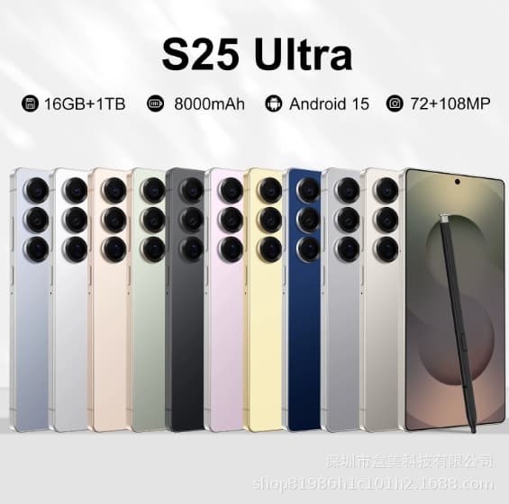 Cross-border smartphone Smartphone S25 Ultra Export Android6.8 inch 16+512G