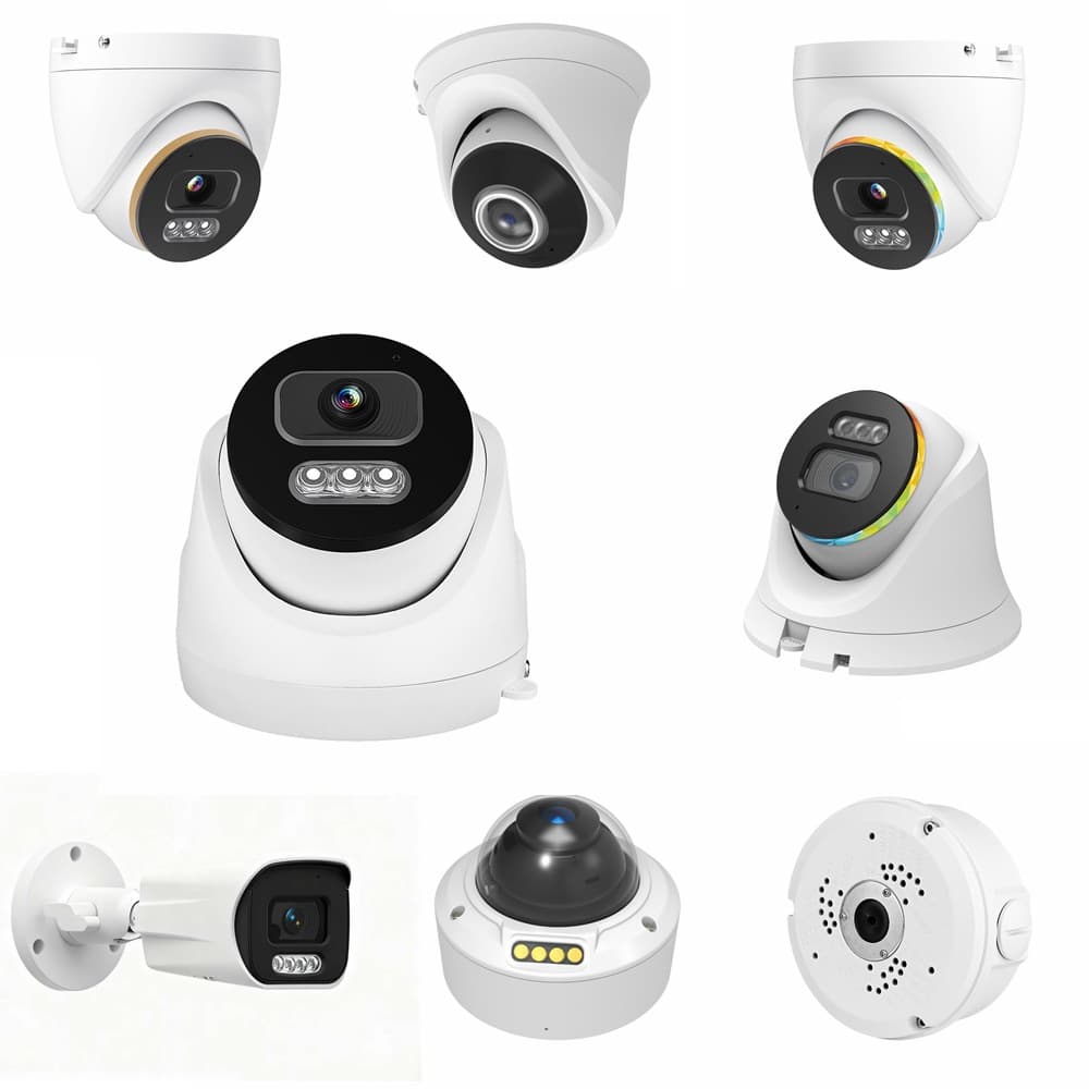 Panoramic conch surveillance housing, IP66/IP67 outdoor waterproof aluminum alloy IK10 vandal-proof camera shell.