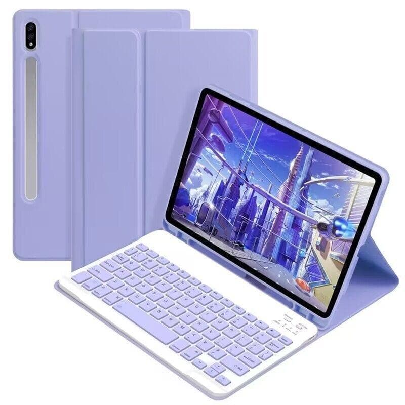 Suitable for Samsung 12.4-inch tablet S9 FE Bluetooth keyboard S7plus leather case S9FE Plus X200 A7 case