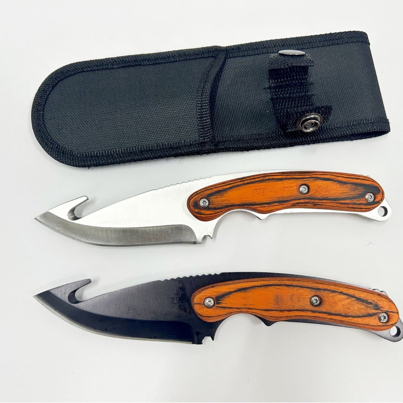 Cross-border CSGO small hunting knife wooden handle fixed knife outdoor keel one-piece steel knife outdoor camping portable knife