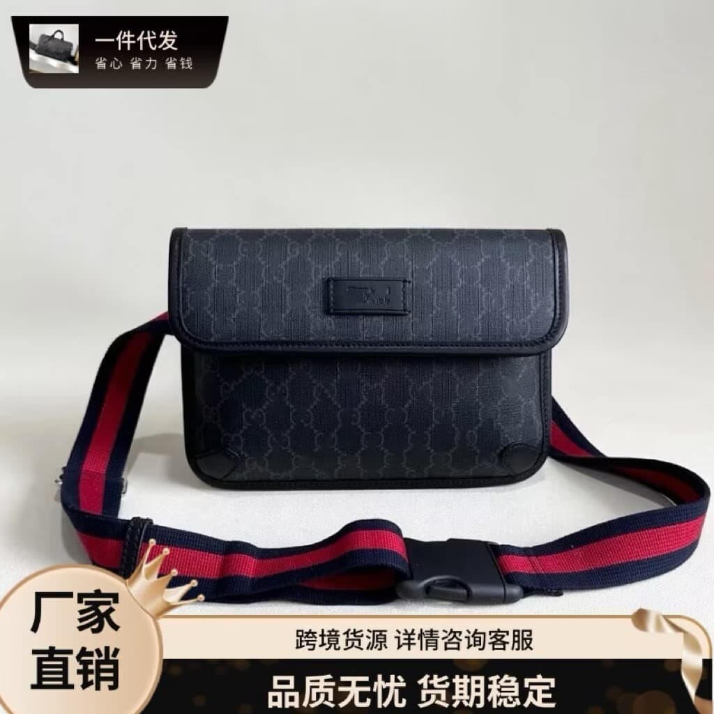 Cross-border exclusive supply of classic presbyopic tiger head waist bag single shoulder cross-body bag for men and women, same style, factory direct sale, ready for delivery in seconds