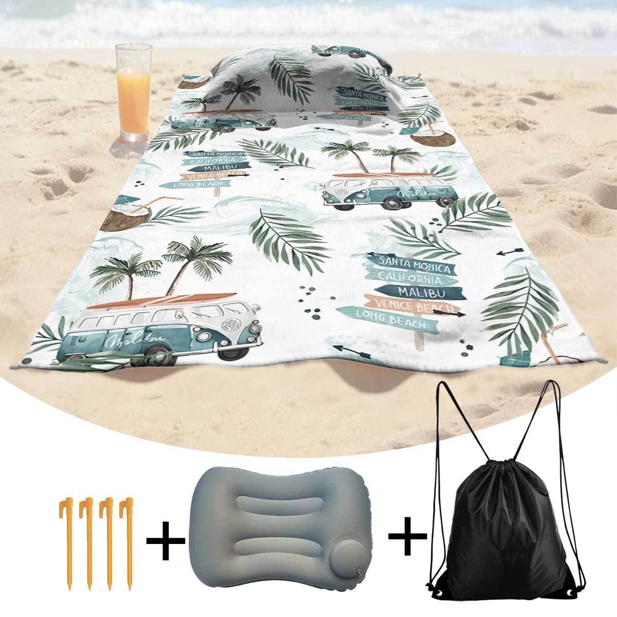 Minimum Order of One Piece: Beach Towel Pillow + Inflatable Pillow + Beach Stakes + Drawstring Packaging Bag. Beach Towel Pillow 8