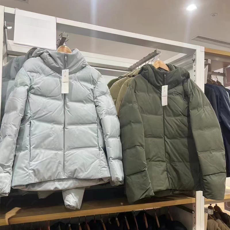 Japanese single winter men's seamless hooded jacket windproof and waterproof lightweight thickened E470077 459624