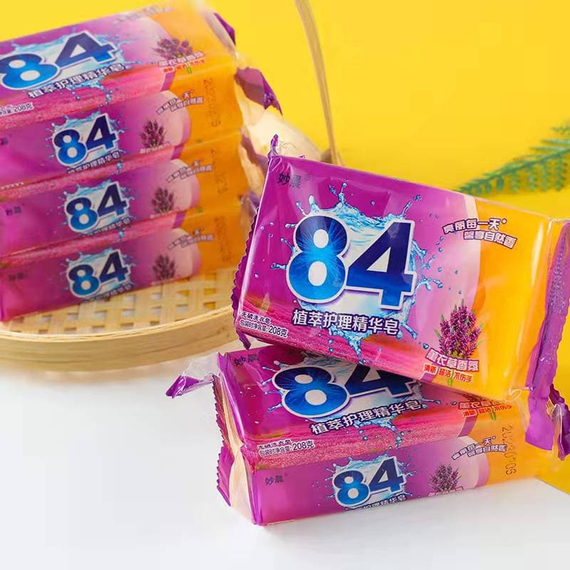 Miaochen 84 Transparent Soap, Laundry Soap 208g*48 Bars, Handmade Laundry Soap, Wholesale Available, Logo Customization Available