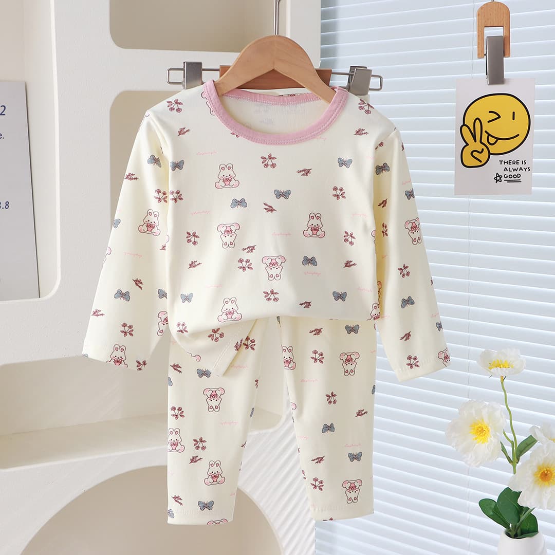 Children's Pajama Set Spring Velvet Baby Underwear Boys Homewear Girls Autumn and Winter Pajamas Children's Clothing Wholesale