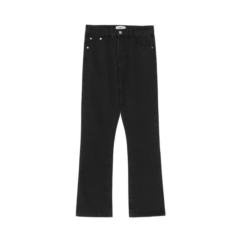 American high street black jeans men's ootd spring and autumn loose tall and slim straight slim slim long pants