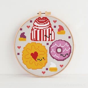Cross Stitch Material Kit for Export, High-Definition Printed Cross Stitch Small Picture, Beginner Embroidery Handicraft Kit, Embroidery Decoration