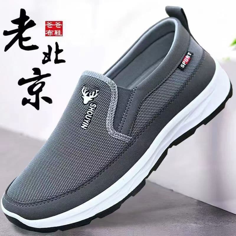 Men's Old Beijing Cloth Shoes Spring Autumn Breathable Canvas Shoes Sports Casual Dad Shoes Elderly Walking Shoes