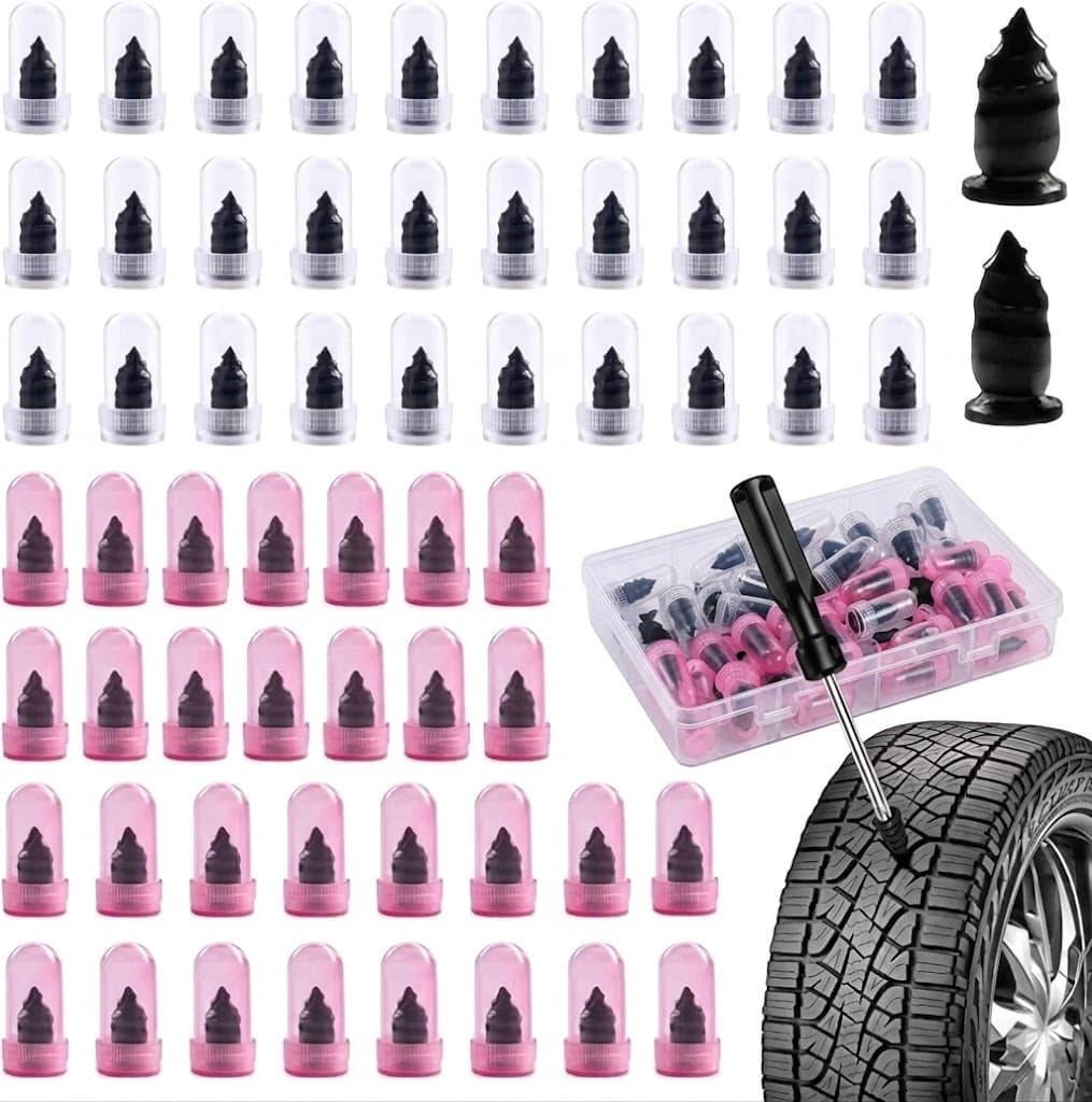 Tire Repair Plug Kit Vacuum Capsule Tire Plug for Motorcycle Tubeless Tire Quick Repair Tool