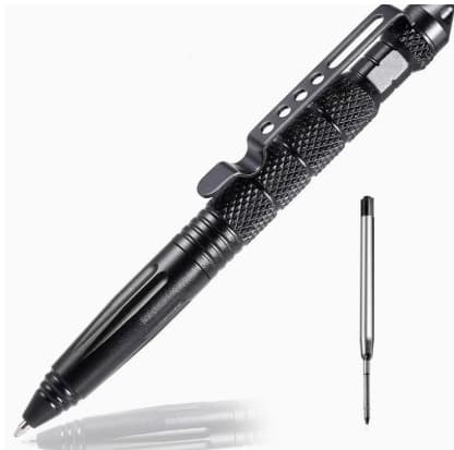 Outdoor Self-Defense B2 Tungsten Tip Tactical Pen, Multi-Functional Survival Window Breaker and Writing Tool