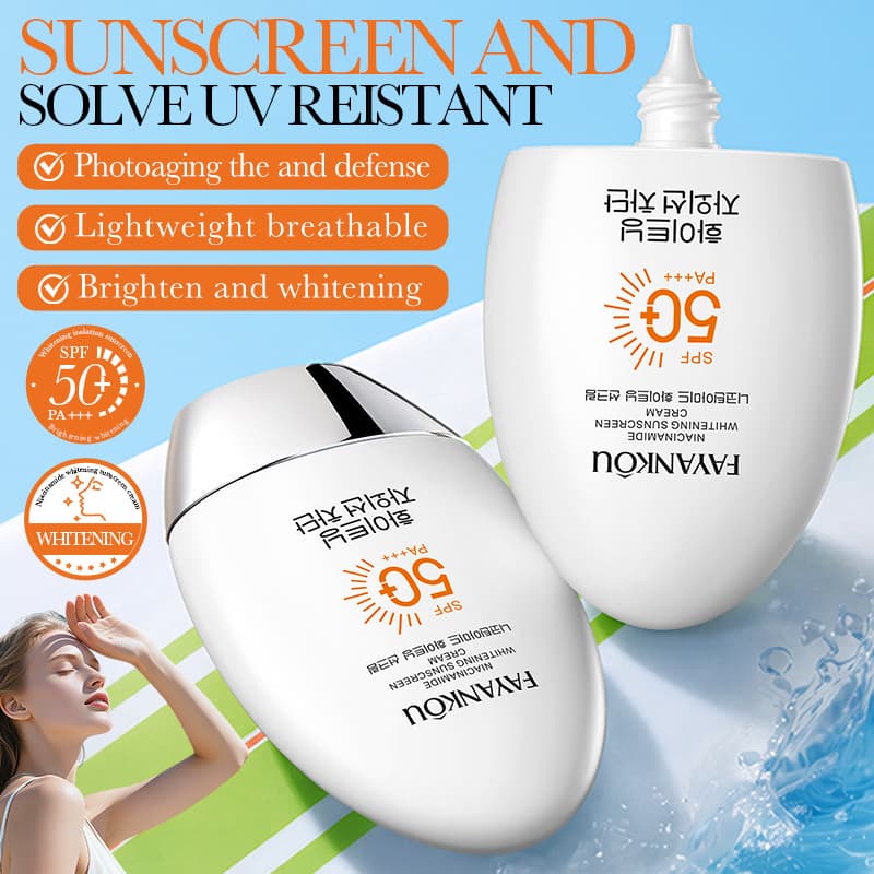 FAYANKOU Niacinamide Beauty, Whitening and Sunscreen SPF50+PA+++ Isolation, Protection and Anti-UV Cross-Border