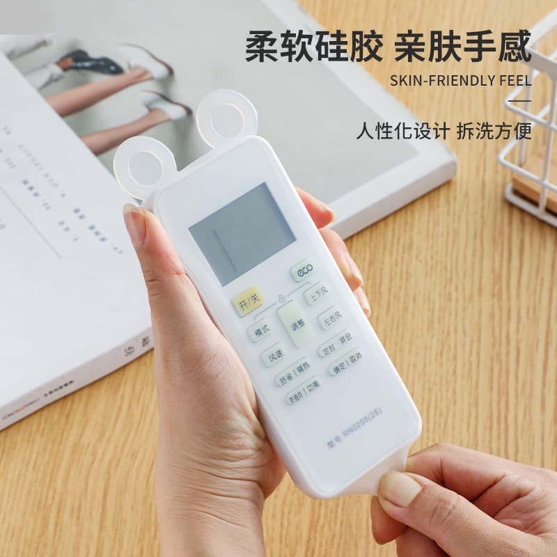 New Cross-border Bear Glow-in-the-Dark Transparent Silicone Remote Cover for Air Conditioner and TV Dust Sleeve