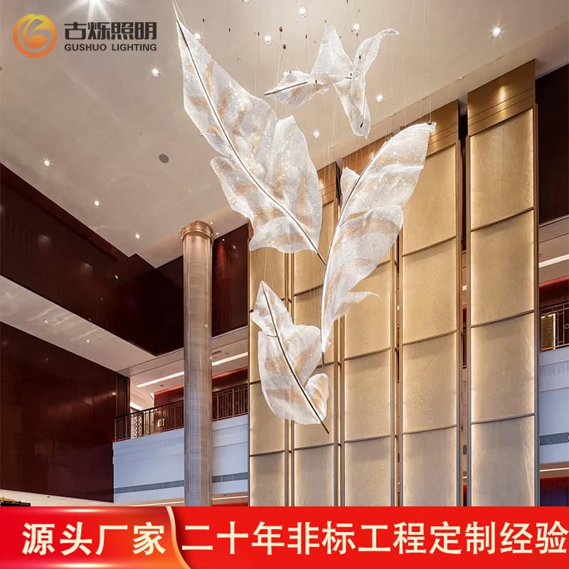 Custom Modern Luxury Dining Table Woven Crystal Chandelier for Villa Atrium Duplex Staircase Art Chandelier