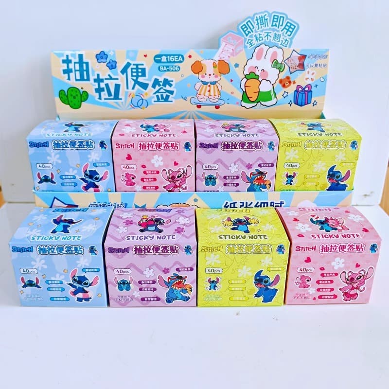 New Stitch Pull-Out Sticky Notes Cartoon Creative High-Quality DIY Pull-Out Memo Pads Easy Tear-Off Material Stickers
