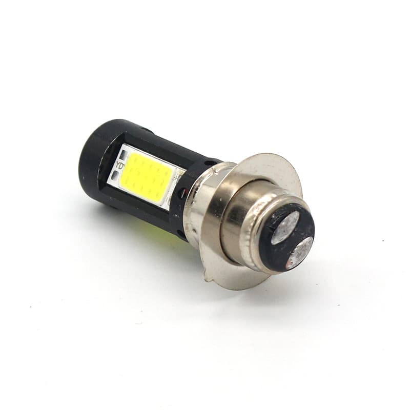 Ultra-Bright LED Motorcycle Headlight Bulb 4COB P15D BA20D H4 for Electric Vehicles Motorcycle Lens Light Bulb High Intensity