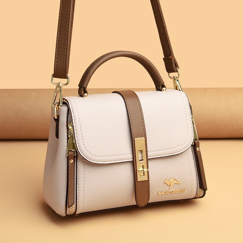 2024 New Women's Crossbody Shoulder Bag, Fashion Contrast Color Small Square Bag, European and American Retro Handbag