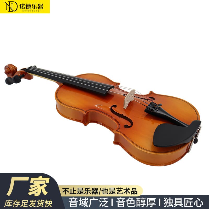 Laminated Violin Factory Wholesale Multi-Color Beginner Instrument for Adults and Kids Practice Handcrafted Solid Wood Ebony
