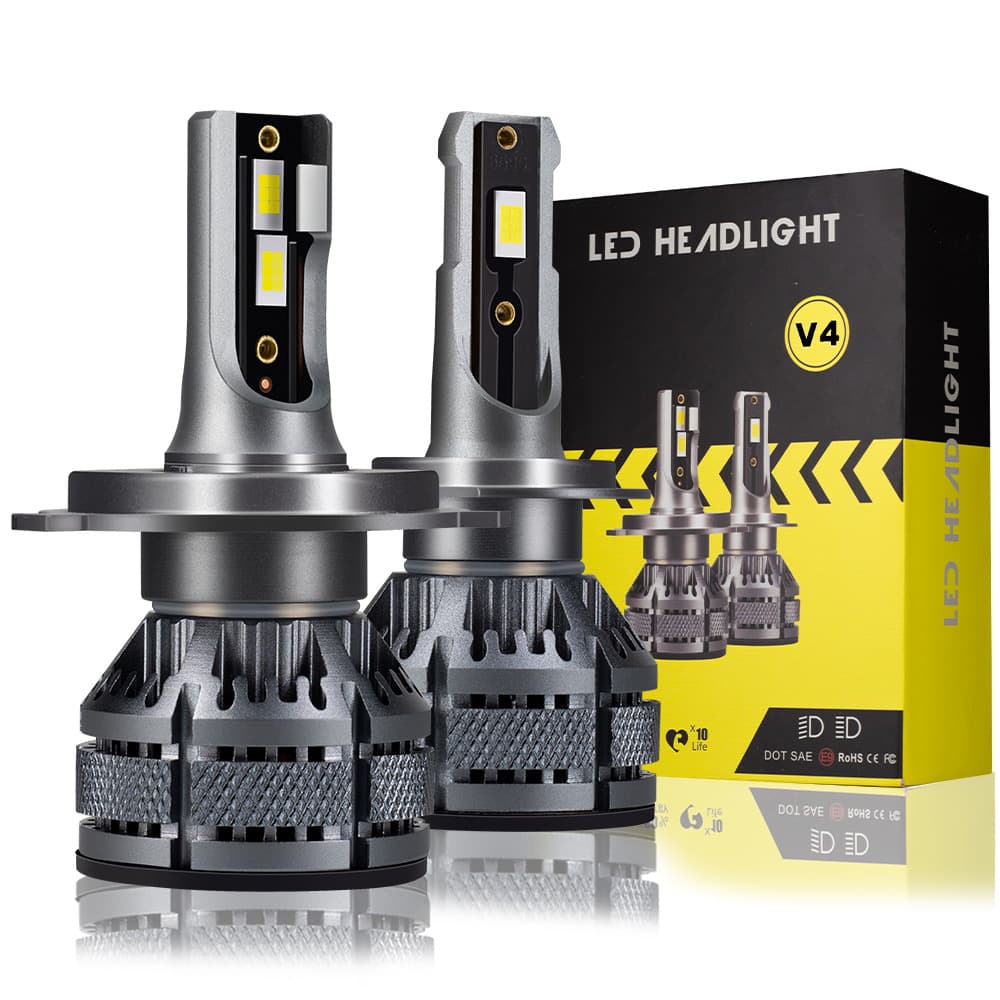 New Cross-border V4 LED Car Headlight C6 H4 Universal Car LED Headlight Factory Wholesale H7 H11 LED Car Light