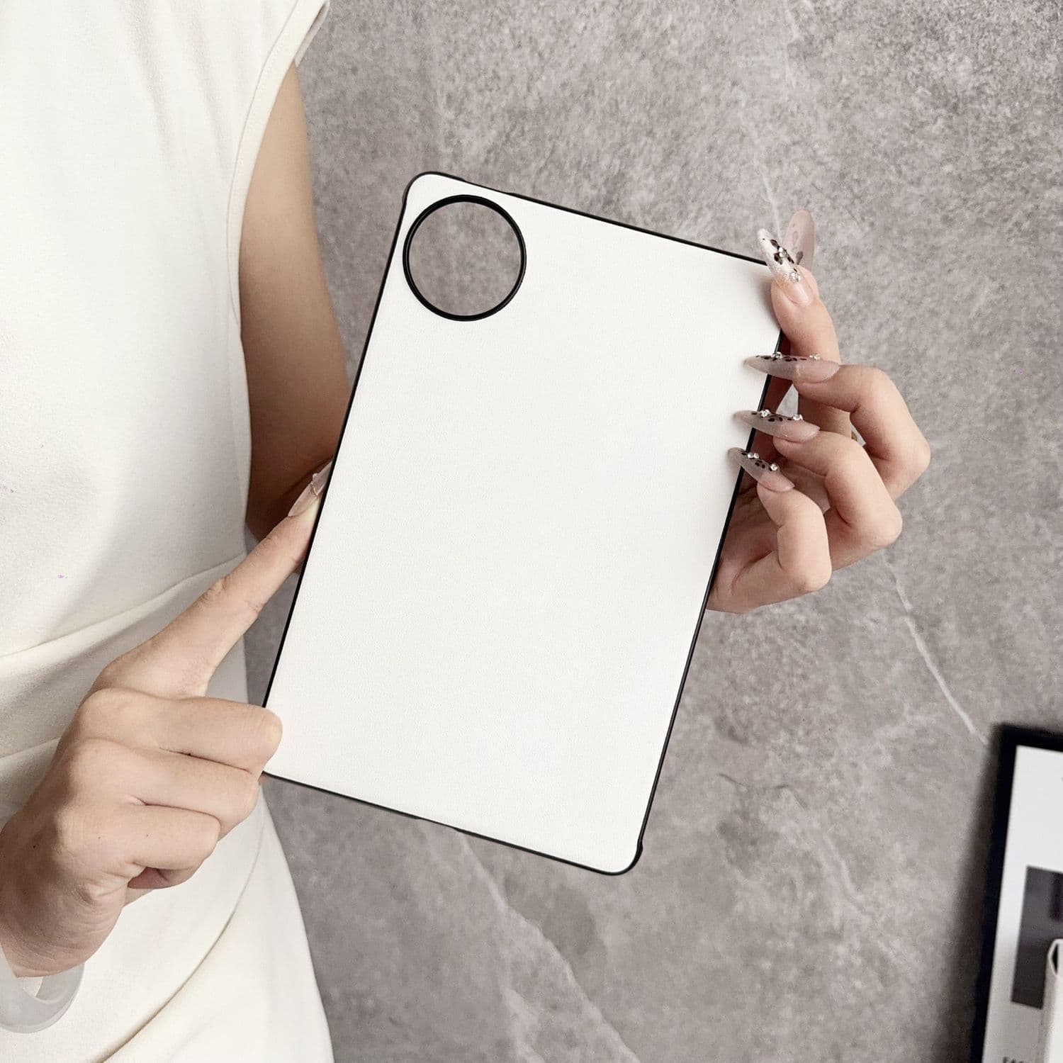 Suitable for Huawei MatePad Mini tablet protective cover leather texture hard shell simple single-sided without cover 8.8 inches new trendy