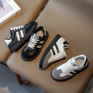Boys Casual Sports Shoes 2026 Autumn New Children Soft Sole Running Shoes Girls Skateboard Shoes Retro Student Shoes
