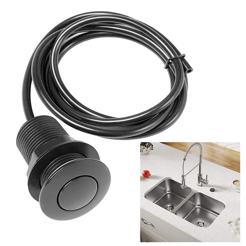 Food Waste Disposer Air Switch Stainless Steel Button Pneumatic Switch Massage Bathtub Start Switch
