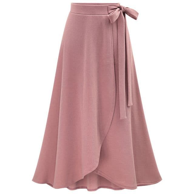 New Autumn/Winter Style Women's Skirt, Plus Size Women's Clothing, High-Waist Irregular Slit A-Line Skirt