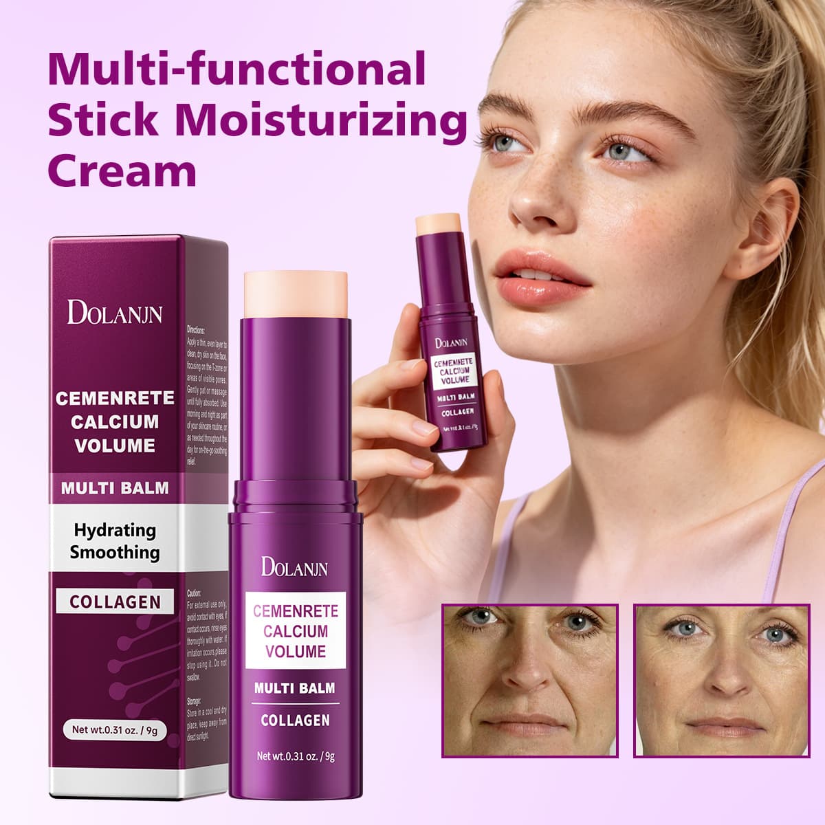 Cross-border collagen calcium multi-effect moisturizing stick moisturizing balm essence stick eye cream Amazon skin care products foreign trade