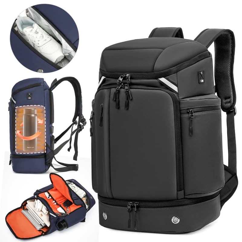 Cross-border men's large-capacity sports travel bag large-capacity shoe compartment multi-functional backpack backpack factory ready stock